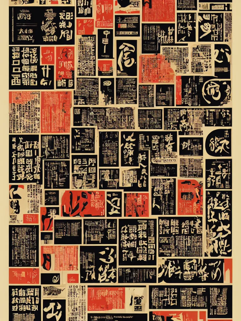 Image similar to graphic design posters, asian design and heritage, modern, bold typography