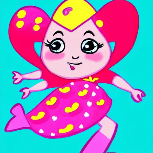 Image similar to pinkalicious, illustration, 2 d, cartoon, animated