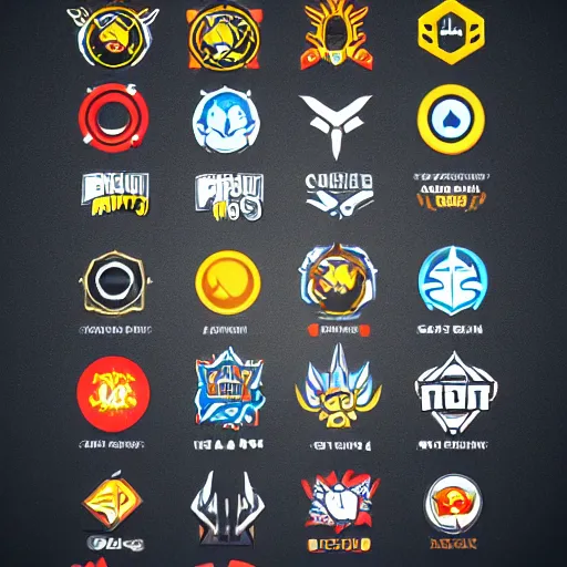 Prompt: logos for a video game publisher