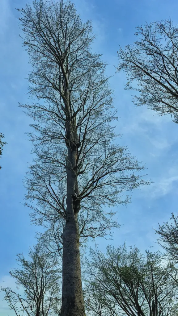 Prompt: beautiful sky tree park view with lost of trees