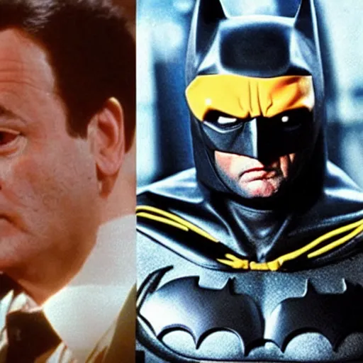 Prompt: bill murray as batman