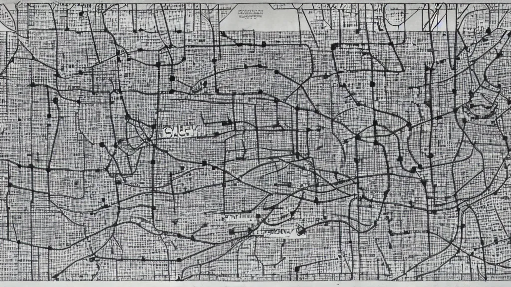 Prompt: bauhaus smoggy yard subway map