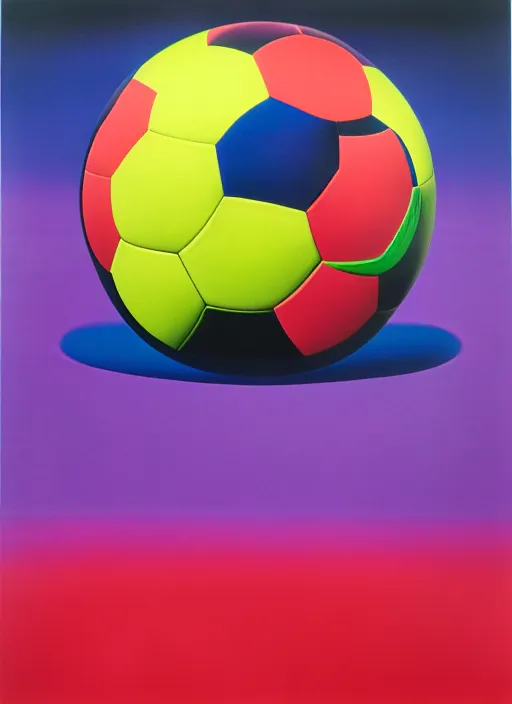 Prompt: soccer ball by shusei nagaoka, kaws, david rudnick, airbrush on canvas, pastell colours, cell shaded, 8 k