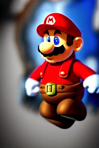 Image similar to “ very intricate photorealistic photo of a realistic human version of super mario in an episode of game of thrones, photo is in focus with detailed atmospheric lighting, award - winning details ”