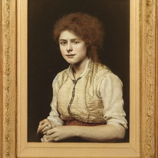 Image similar to photo of young woman by myles birket foster