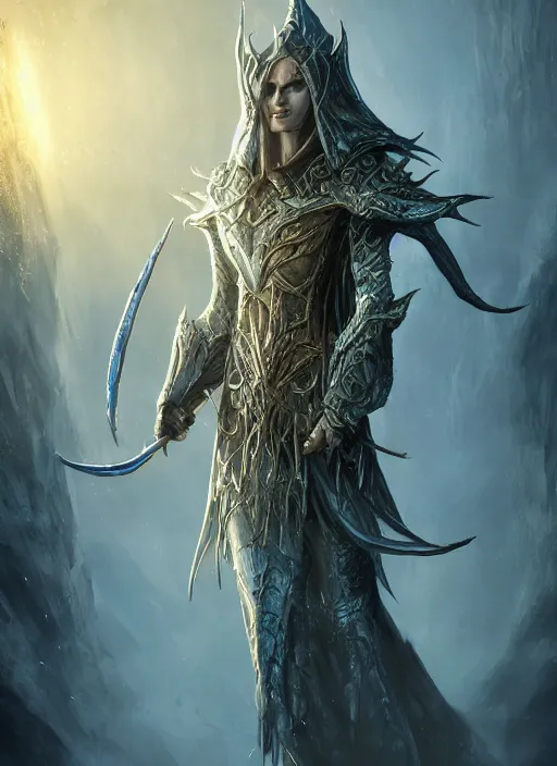 Image similar to arcane trickster, ultra detailed fantasy, elden ring, realistic, dnd character portrait, full body, dnd, rpg, lotr game design fanart by concept art, behance hd, artstation, deviantart, global illumination radiating a glowing aura global illumination ray tracing hdr render in unreal engine 5