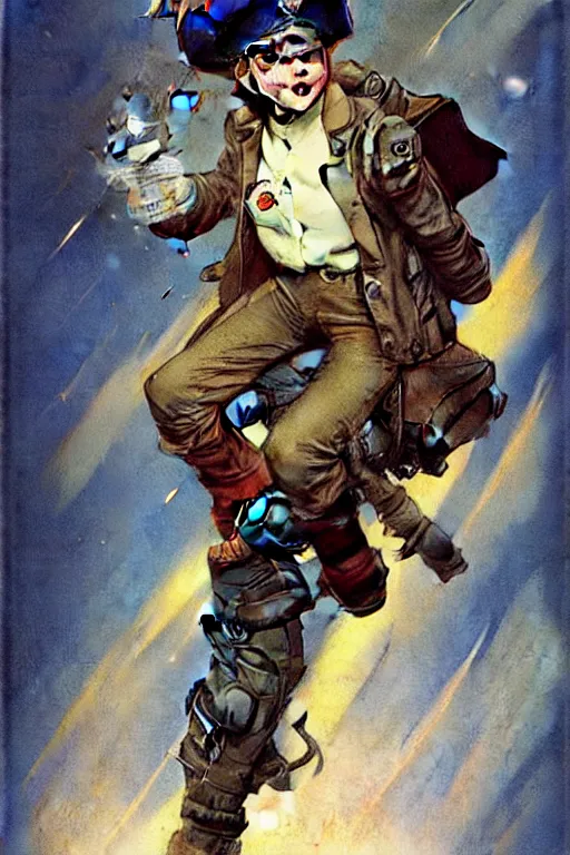 Image similar to ( ( ( ( ( 2 0 5 0 s retro future 1 0 year old boy super scientest in space pirate mechanics costume full portrait. muted colors. ) ) ) ) ) by jean baptiste monge, james avati!!!!!!!!!!!!!!!!!!!!!!!!!!!!!