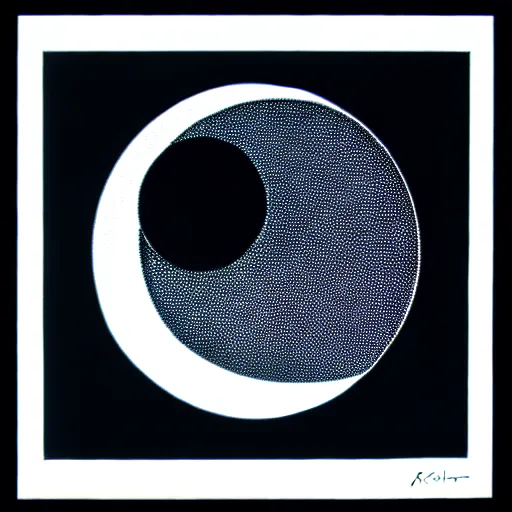 Prompt: geometric smiling moon symbol by karl gerstner, monochrome, symmetrical