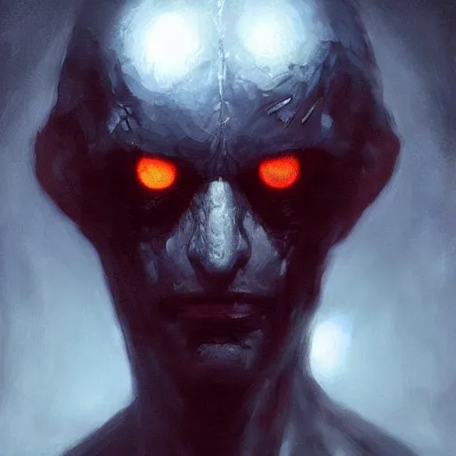 Image similar to a hyper realistic portrait painting of the mothman, glowing eyes, creepy, backlight, horror vibe, real, realistic lighting in the style of greg rutkowski, trending on artstation,