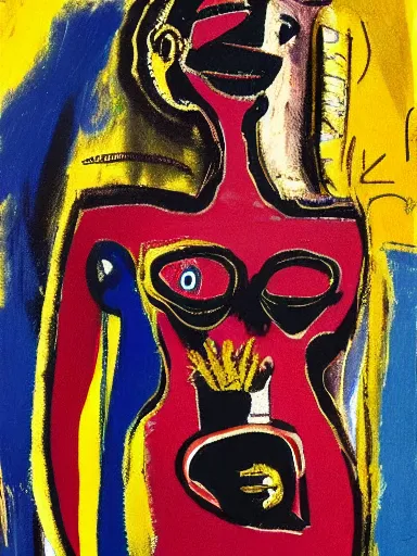 Image similar to painting of the venus de milo by graham sutherland, basquiat!!, neo - expressionism, muted colors!