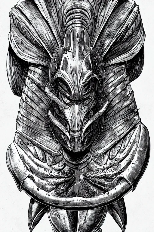 Prompt: armoured warrior clam humanoid monster, symmetrical, highly detailed, digital art, sharp focus, trending on art station, ambient lighting, kentaro miura art style