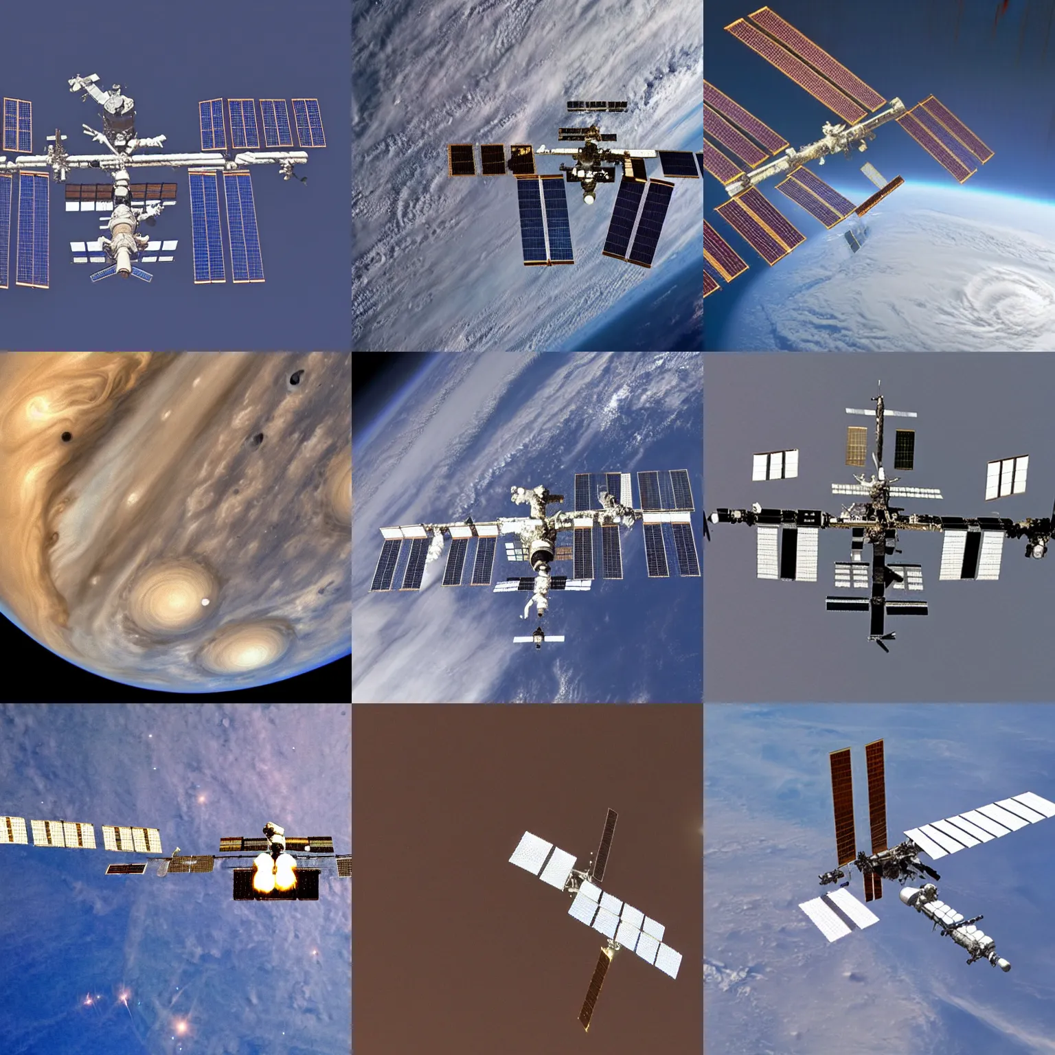 Prompt: The International Space Station orbiting Venus