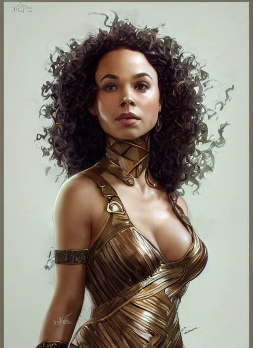 Prompt: full figure ultra realistic illustration, madeleine mantock from charmed second tv show, as marvel enchantress, intricate, elegant, highly detailed, digital painting, artstation, concept art, smooth, sharp focus, illustration, art by artgerm and greg rutkowski and alphonse mucha