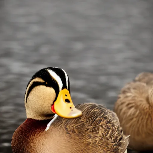 Prompt: Duck and John Cena, , 40nm lens, shallow depth of field, split lighting, 4k,