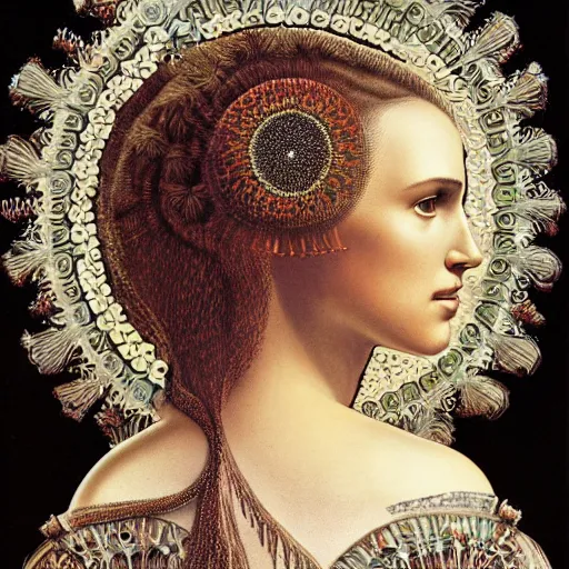 Image similar to portrait of natalie portman by ernst haeckel