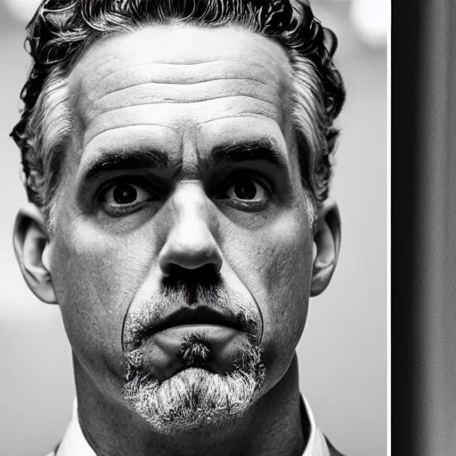 Prompt: jordan peterson with a very big forehead