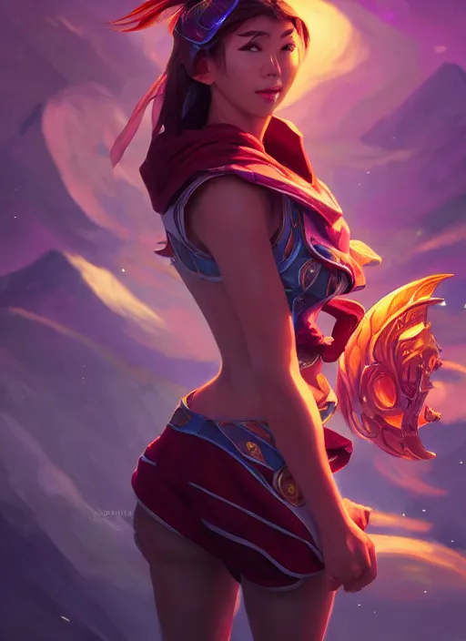 Prompt: shen fortune from league of legends, half body shot, path traced, realistic, highly detailed, high quality, digital painting, hd, alena aenami, lilia alvarado, shinji aramaki, karol bak, alphonse mucha, tom bagshaw