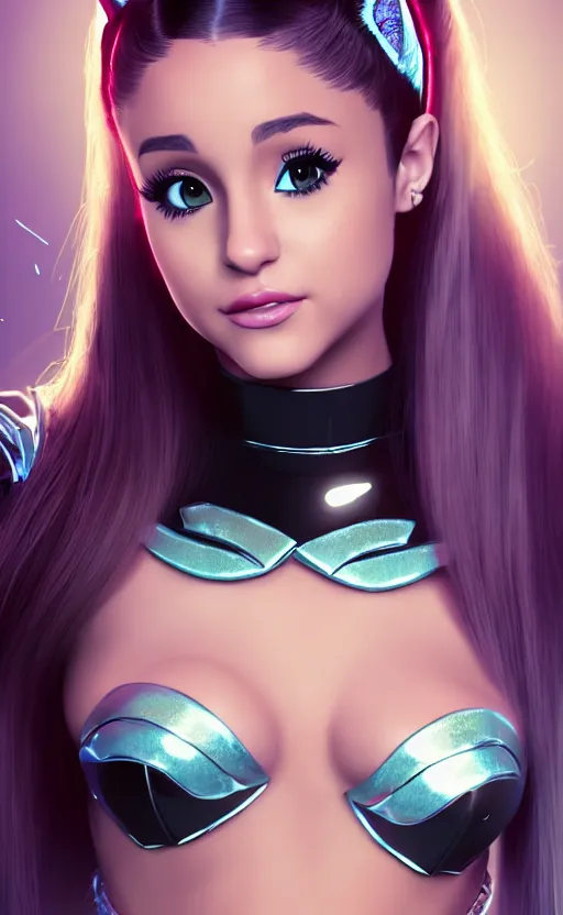 Image similar to ariana grande as cat woman dreamlike with jewelry, character art, hyperdetailed, 8 k realistic, frostbite 3 engine, cryengine, dof, trending on artstation, digital art