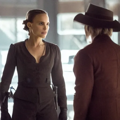 Prompt: still of natalie portman in westworld tv series