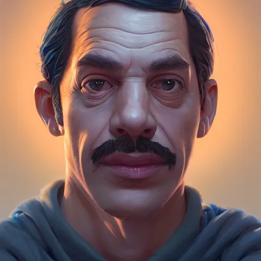 Image similar to highly detailed portrait otto from the simpsons, in gta v, stephen bliss, unreal engine, fantasy art by greg rutkowski, loish, rhads, ferdinand knab, makoto shinkai and lois van baarle, ilya kuvshinov, rossdraws, tom bagshaw, global illumination, radiant light, detailed and intricate environment