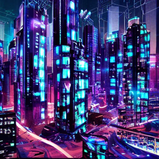 Image similar to this is an image of cyber city made for the gods