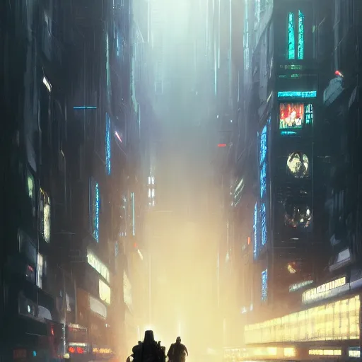 Image similar to neuromancer, cyberpunk, streetlevel, megacity, complimentary contrast, dramatic lighting, gorgeous view, depth, painted by stanley lau, painted by greg rutkowski, painted by stanley artgerm, digital art, trending on artstation