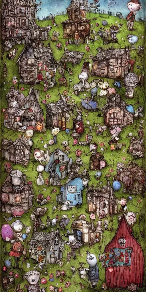 Image similar to an easter scene by alexander jansson and where's waldo