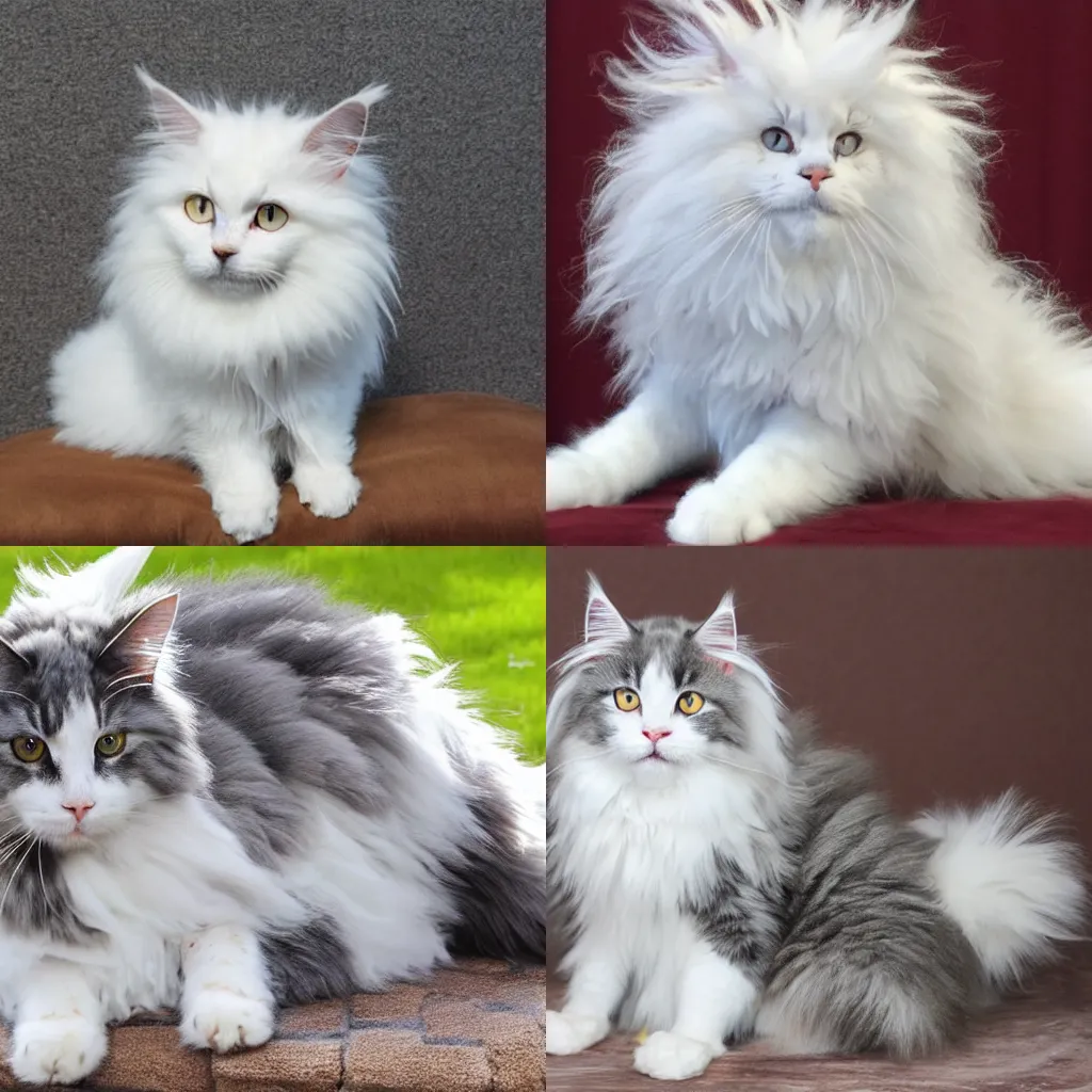 Prompt: white main coon