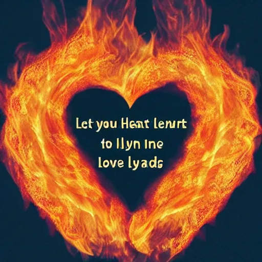 Prompt: let your heart burn with loving kindness for all who may cross you path, no text