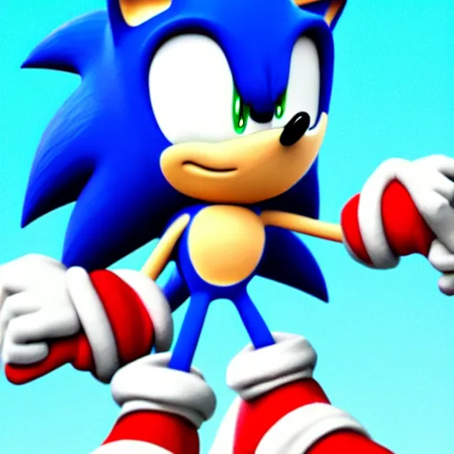 Image similar to sonic the hedgehog dabbing