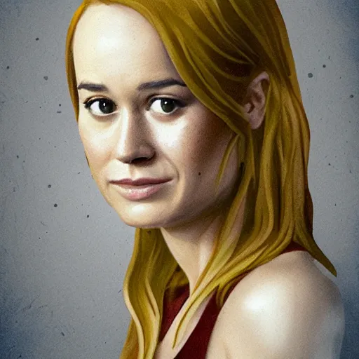 Image similar to brie larson portrait made out of cheese, brie, concept art, matte painting