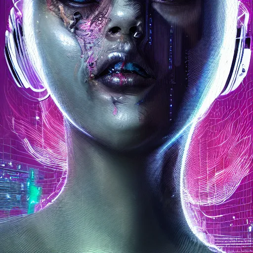 Image similar to hyperrealistic portrait of a woman monster astronaut, full body portrait, well lit, intricate abstract. cyberpunk, intricate artwork, by Tooth Wu, wlop, beeple. octane render,in the style of Jin Kagetsu, James Jean and wlop, highly detailed, sharp focus, intricate concept art, digital painting, ambient lighting, 4k, artstation