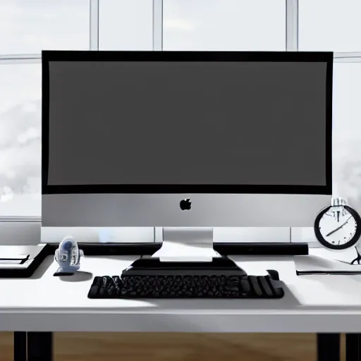 Prompt: photo of a computer on a desk ( 2 0 2 0 ). realistic, highly - detailed, award - winning, sharp focus