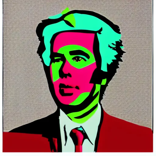 Image similar to nils bohr, andy warhol silk screen print, stop motion vinyl action figure, plastic, toy, butcher billy style