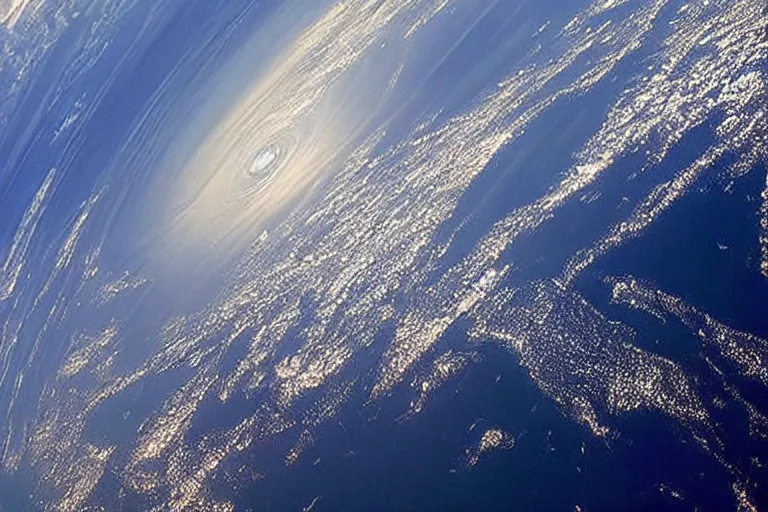 Image similar to gorgeous photo of earth from space by christopher nolan