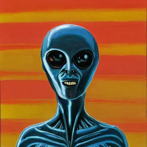 Image similar to alien by wayne thiebaud