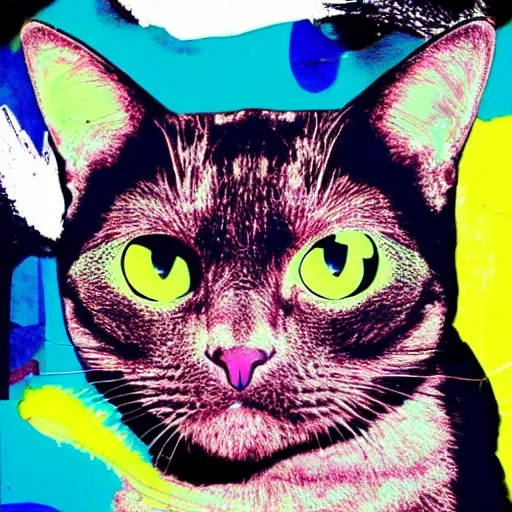 Image similar to cat alien by warhol