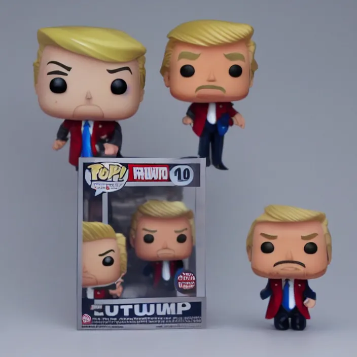 Image similar to Donald Trump, Funko Pop of Donald Trump, Figurine, Fantasy, Product Photo