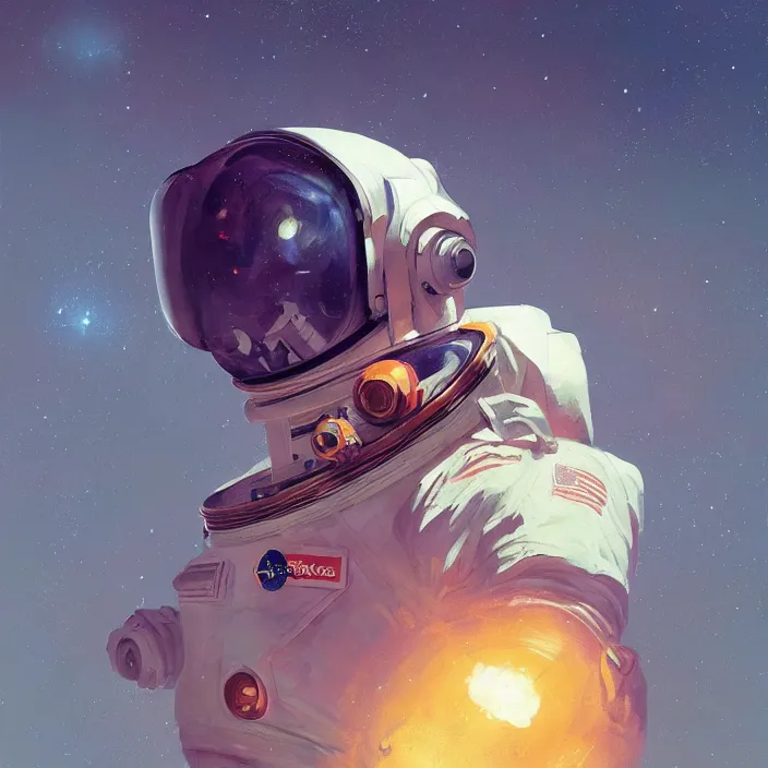 Prompt: a beautiful painting of a astronaut by sergey kolesov and pascal blanche and greg rutkowski. in style of digital art. colorful comic, symmetry, hyper detailed. octane render. trending on artstation