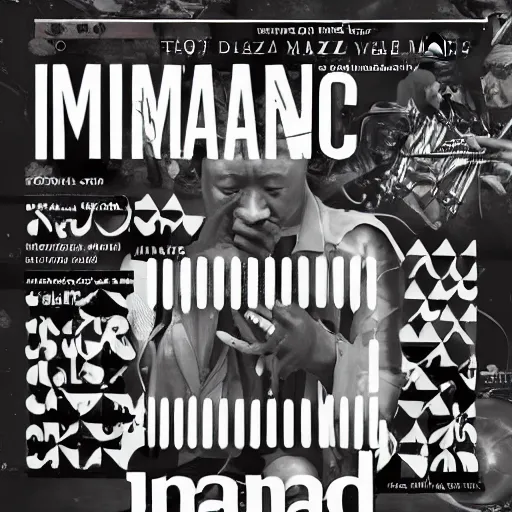 Image similar to imagine how jazz music looks like, abstract, dark, melancholic, mind blowing, insightful, philosophical, cover story of mind magazine 2 0 3 0,