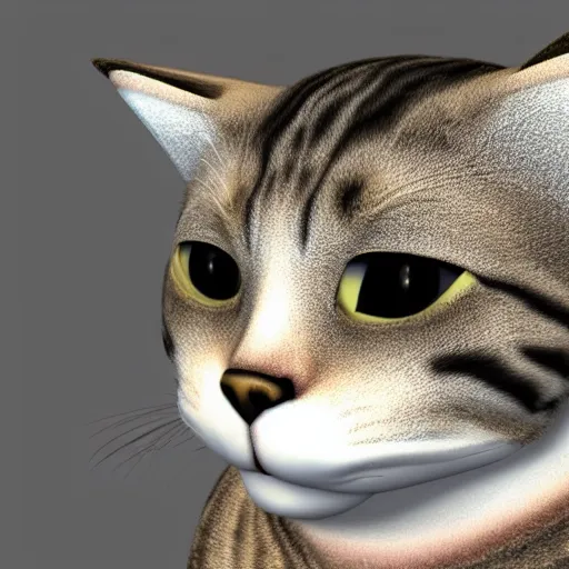Image similar to 3 d model of a cat