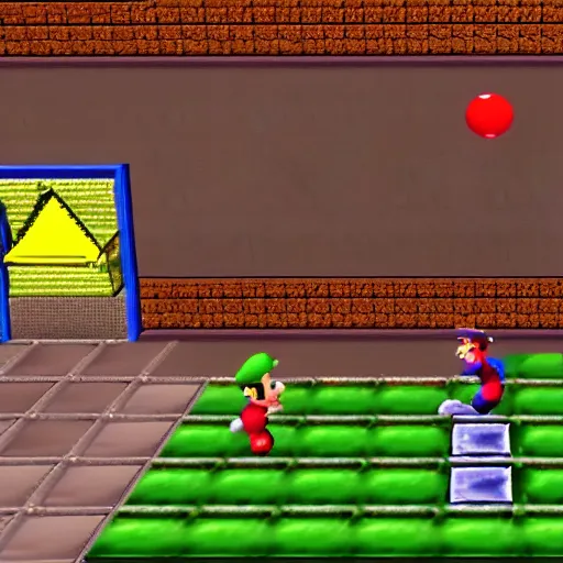 Image similar to Playstation one screenshot of Super Mario 64