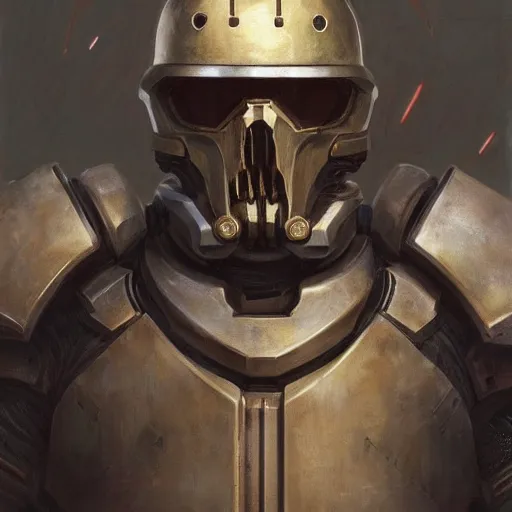 Image similar to the doomslayer as a scifi knight, closeup portrait art by donato giancola and greg rutkowski, realistic face, digital art, trending on artstation, skull helmet, symmetry!!