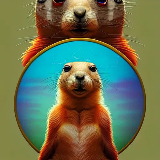 Prompt: cute fluffy prairie dog :: by Martine Johanna and Simon Stålenhag and Chie Yoshii and Casey Weldon and Guillermo del toro :: ornate, dynamic, particulate, rich colors, intricate, elegant, highly detailed, centered, artstation, smooth, sharp focus, octane render, 3d