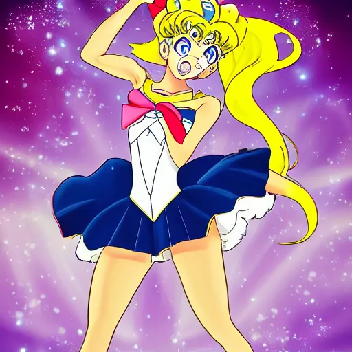 Image similar to sailor moon by peter zumthon