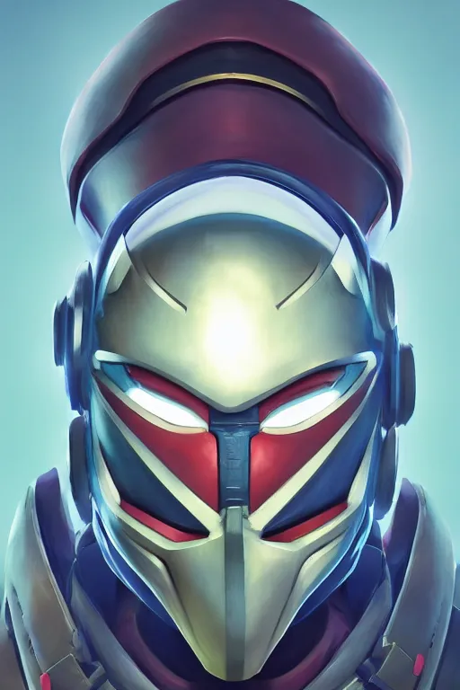 Image similar to epic mask helmet robot ninja portrait stylized as fornite style game design fanart by concept artist gervasio canda, behance hd by jesper ejsing, by rhads, makoto shinkai and lois van baarle, ilya kuvshinov, rossdraws global illumination radiating a glowing aura global illumination ray tracing hdr render in unreal engine 5