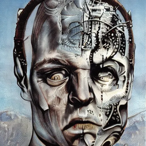 Image similar to Elon Musk by H. R. Giger, highly detailed