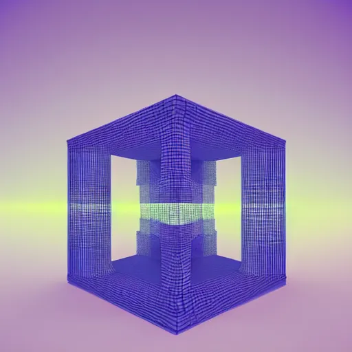 Image similar to 3d fractal render, hypercube