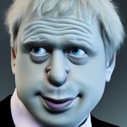 Image similar to boris johnson in the style of megamind