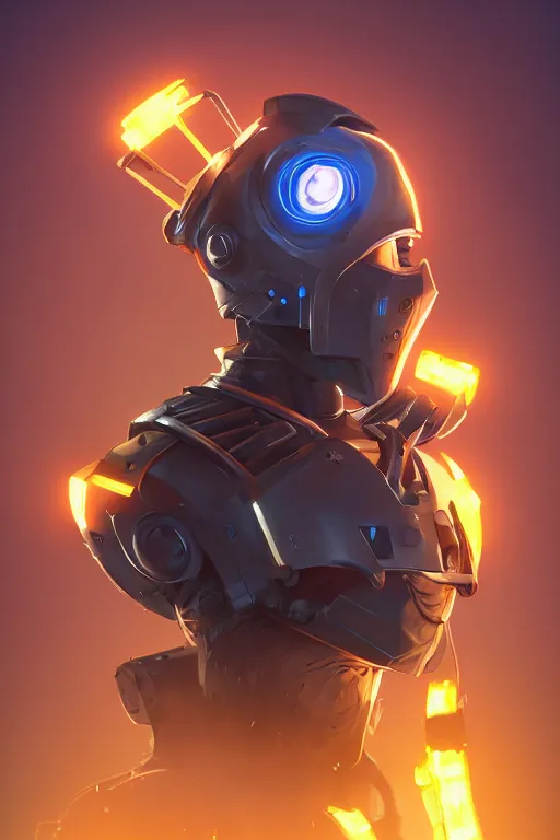 Image similar to epic mask helmet robot ninja portrait stylized as fornite style game design fanart by concept artist gervasio canda, behance hd by jesper ejsing, by rhads, makoto shinkai and lois van baarle, ilya kuvshinov, rossdraws global illumination radiating a glowing aura global illumination ray tracing hdr render in unreal engine 5